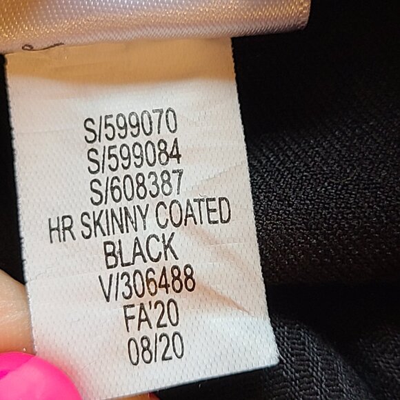 Banana Republic Jeans High Rise Skinny Womens 27 Coated Shiny Black - Picture 9 of 10